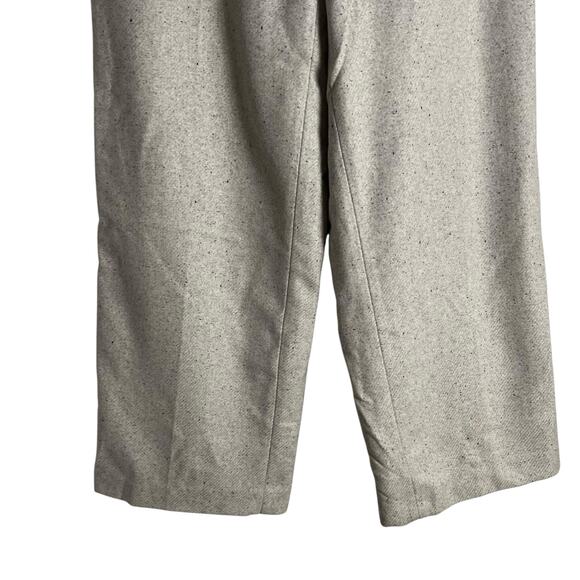 Linda Allard Ellen Tracy Gray Beige Wide Leg Wool Angora Trouser Pant Sz 8 - Picture 5 of 9